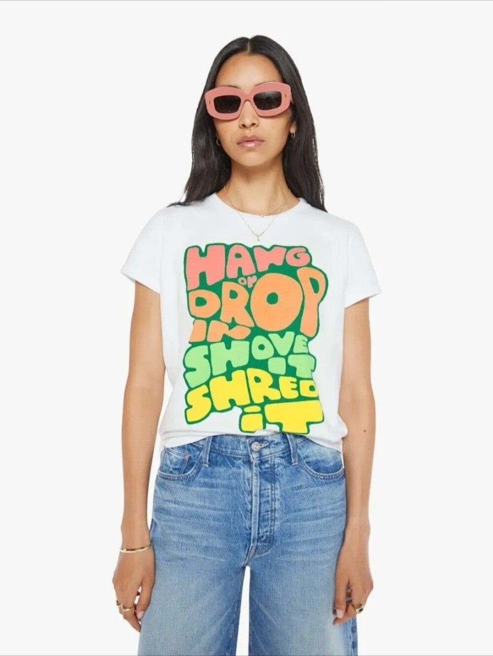 ✏️ NWT| MOTHER The Boxy Goodie Goodie "Hang On" Graphic Tee